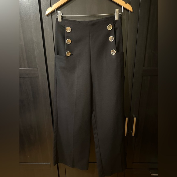 ZARA High-Waisted Wide Leg Pants – Size Small - Picture 4 of 8